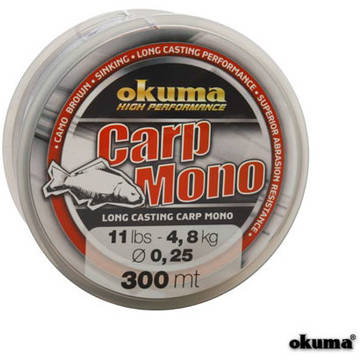 Fir de crap OKUMA FIR CARP MONO 025MM/4,8KG/300M